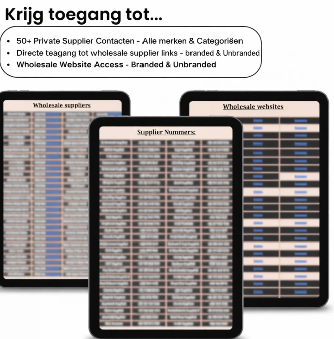 De Complete Bundel™ (Alle Premium Suppliers EN Blueprint)